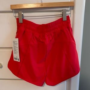 NWT lululemon Track That HR 3” shorts in Love Red sz 8